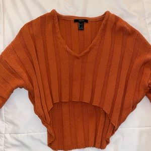 Rust Sweater Crop Top